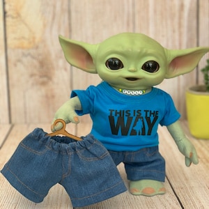 Denim Jeans for Baby Yoda Doll 11 inch image 1