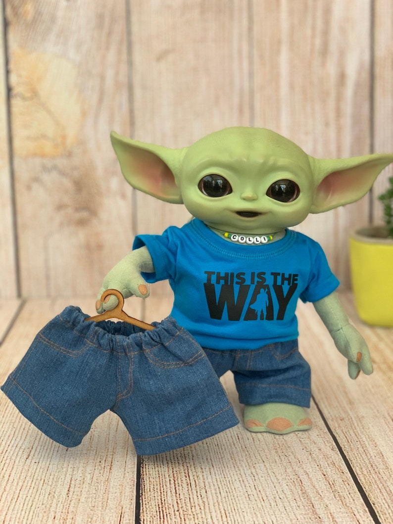 Denim Jeans for Baby Yoda Doll 11 inch image 1