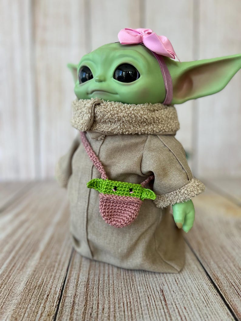 Torba dzianinowa Baby Yoda dla lalki Baby Yoda o średnicy 11 cali zdjęcie 8
