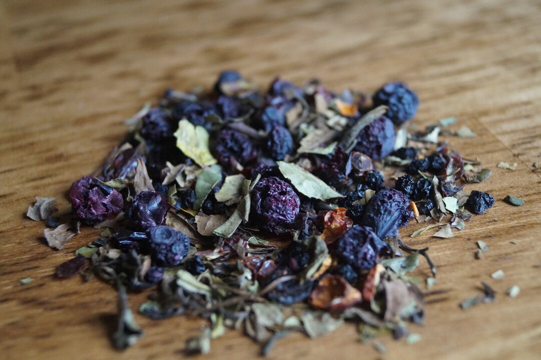 Blueberry White Loose Leaf Tea Fruity Tea, Blueberries, White Tea