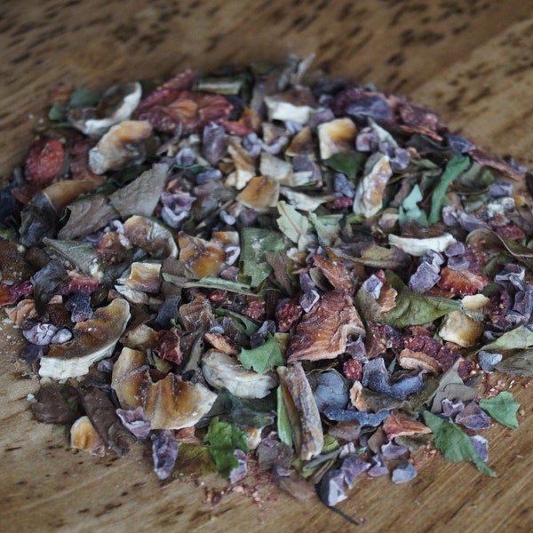 Banana Split Loose Leaf Tea- Fruity Tea, White Tea, Strawberry, Gourmet Tea, Tea Blends, Contains Caffeine, Chocolate, Bananas, Vanilla