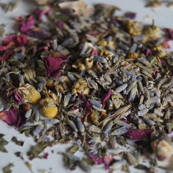 Relax Herbal Loose Leaf Tea: Decaf, Go To Sleep Tea, Stress Tea, Sleepy Tea, Chamomile, Lavender, Relaxation Herbal Tea Relaxing Tea Calming