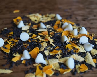 Orange Chocolate Black Loose Leaf Tea- Fruity Tea, Black Tea, Oranges, Gourmet Tea, Tea Blends, Contains Caffeine, Chocolate