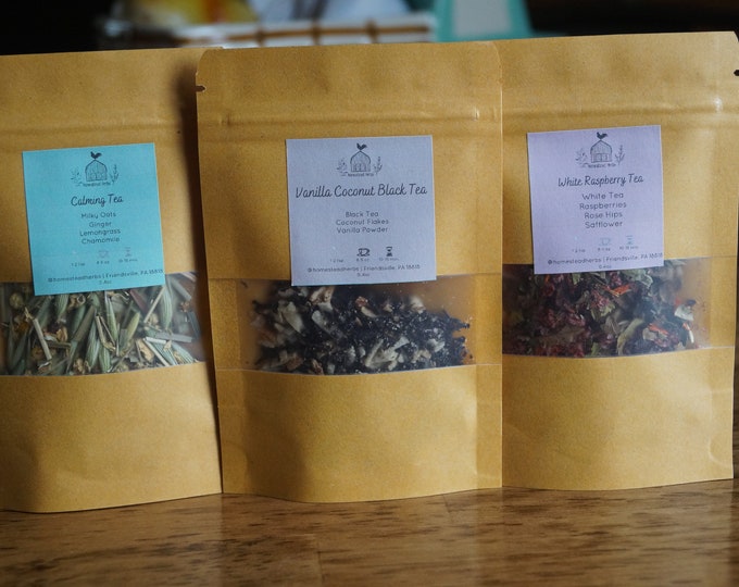 Tea Sampler Pack, Loose Leaf Tea Sampler Pack, Tea Variety Pack, Tea Sample Pack, Tea Sample Set, Tea Gift Set, Tea Samples, Herbal Tea, Tea