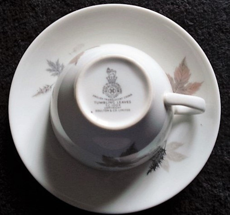 Set of 3 Cups and Saucers Royal Doulton Brown Floral Etsy