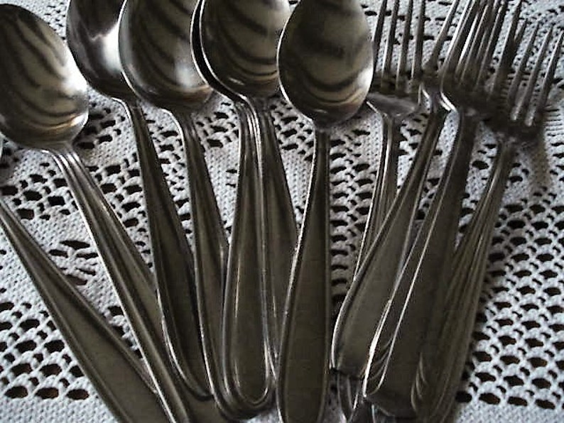 Set of 11 Inox Spoons and Forks the Vintage Table Spoons Etsy