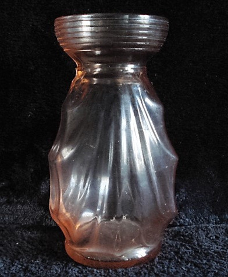 Shell Shaped Vase Tableware Bowed Vase Depression Glass Party Glassware Glass Vase Pink Glass Vase Dinnerware Vintage Glassware