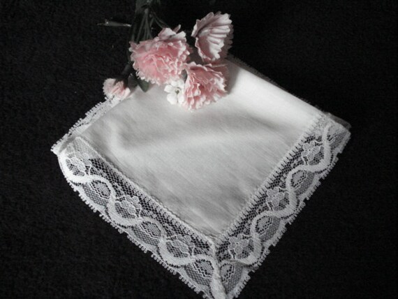 Accessories Scarves & Wraps Handkerchiefs Hankie Handkerchief Bridal Wedding Gift Vintage White Embroidered Bridal Hanky 