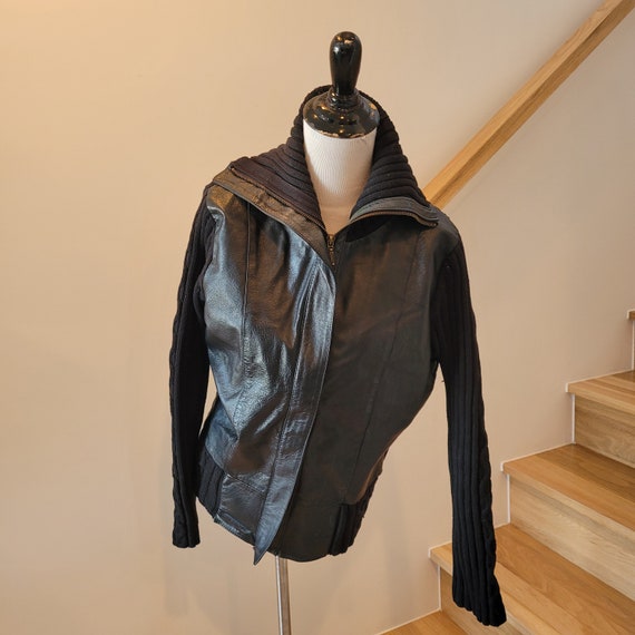 Vintage Y2K Maurice Sasson 100% Leather Jacket Wo… - image 1