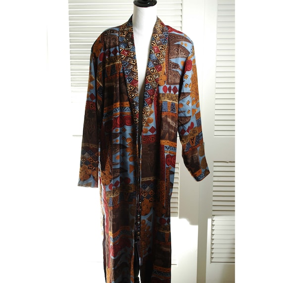 Vintage 1980s 80s Boho Kimono Cardigan Bohemian Ro