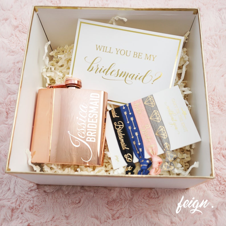Personalized Made of Honor Proposal Box Bridal Party Gift Etsy Canada