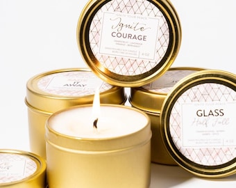 Custom White Label Soy Candles | Private Label Bulk Order | Event Favors | Corporate Client Gifts | Shipping Included