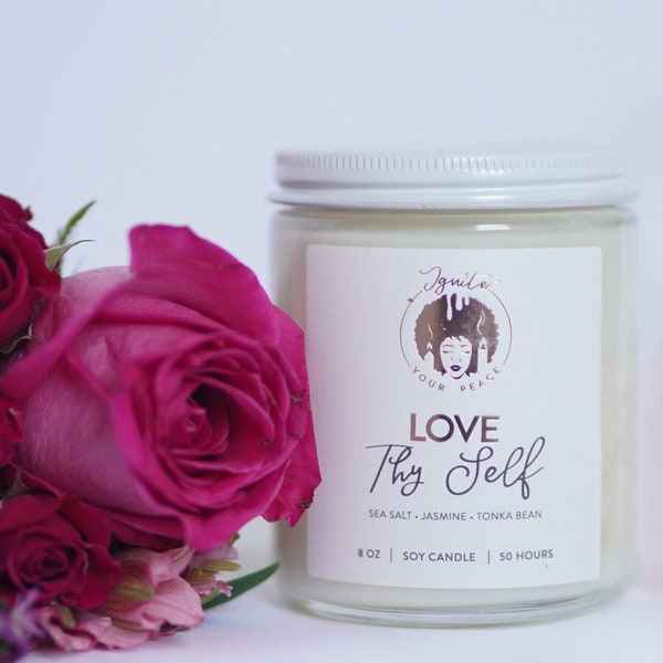 Self Love Soy Candle Gift For Best Friend Sentimental Gift For Women Spa Day Candle Self Care Gift Valentine's And Galentine's Day Gifts