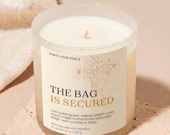 Corporate Era Gift, The Bag is Secured, Career Candle for Women, New Job Promotion Gift, Soy Candle, Boss Babe Gift