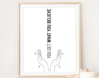 Manifestation Affirmation Inspirational Wall Art Minimalist Wall Art For Therapist Digital Download Printable Wall Art Quote