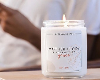 Soy Candle For Black Maternal Health Postpartum New Mom Stress Relief Affirmation Self-Love Gift For Mom To Be Generational Mom Gift Idea