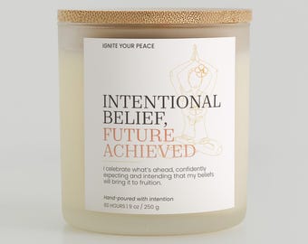 Manifestation Soy Candle: Intentional Belief, Aromatherapy Gift