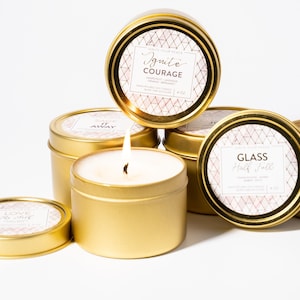 4oz Gold Tin Soy Candle Corporate Gifts For Clients