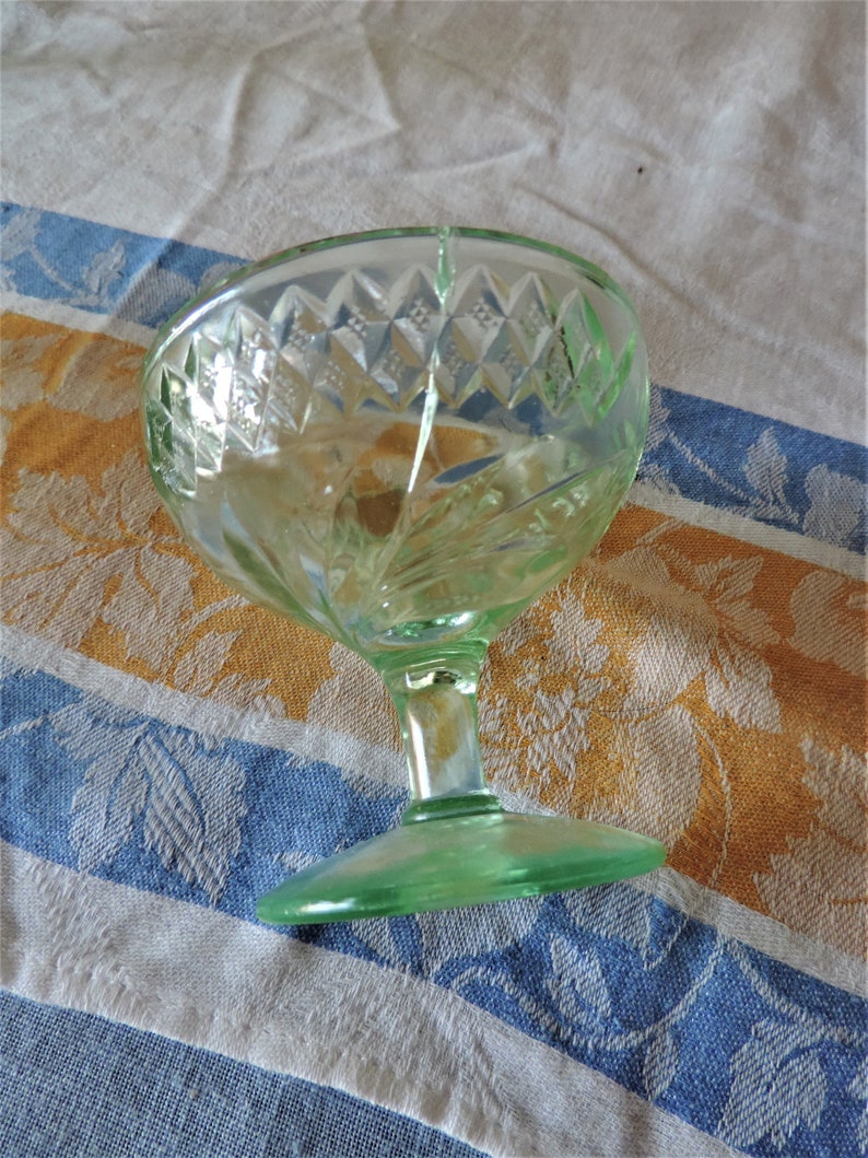 Depression Glass Ice Cream Dishes | Etsy
