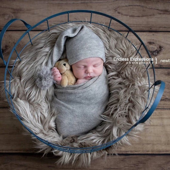 Newborn Wrap & Hat Set Etsy