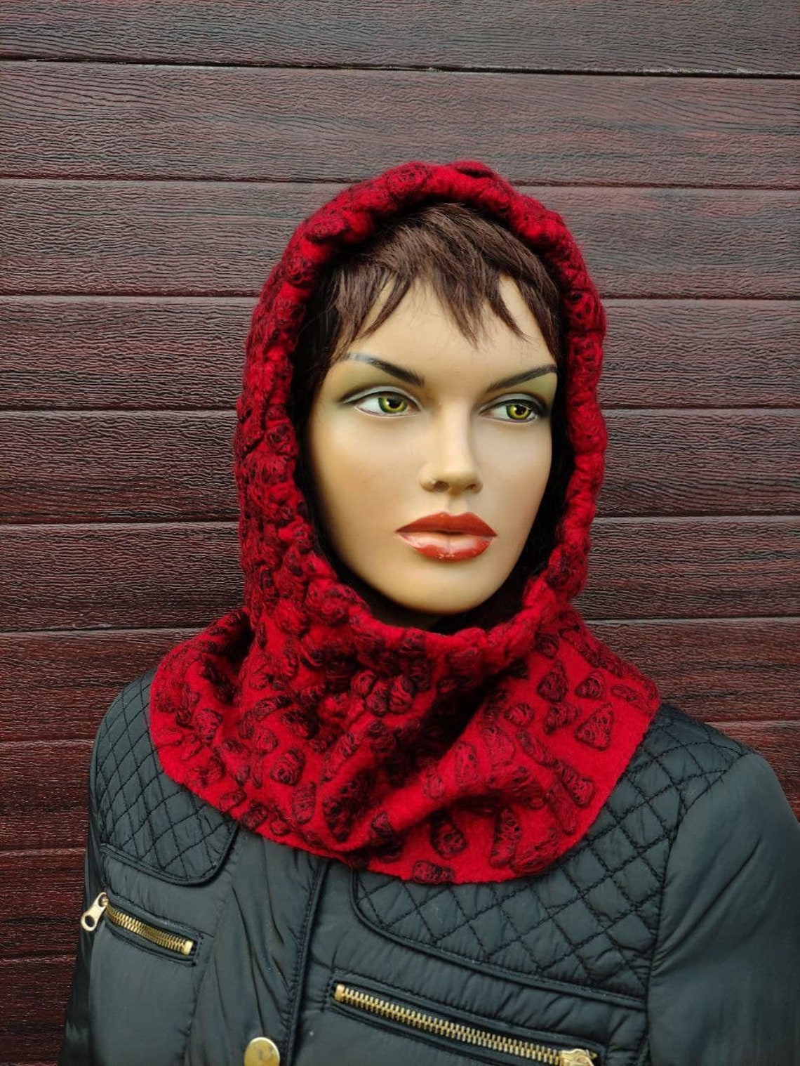 Wasserdichter Schal Mit Kapuze - Daunen Schal Mit Integriertem Gehörschutz