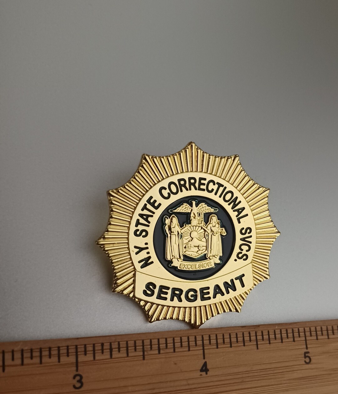 NYS Sergeant Solid Lapel Dept. of Corrections Mini Badge Lapel Etsy