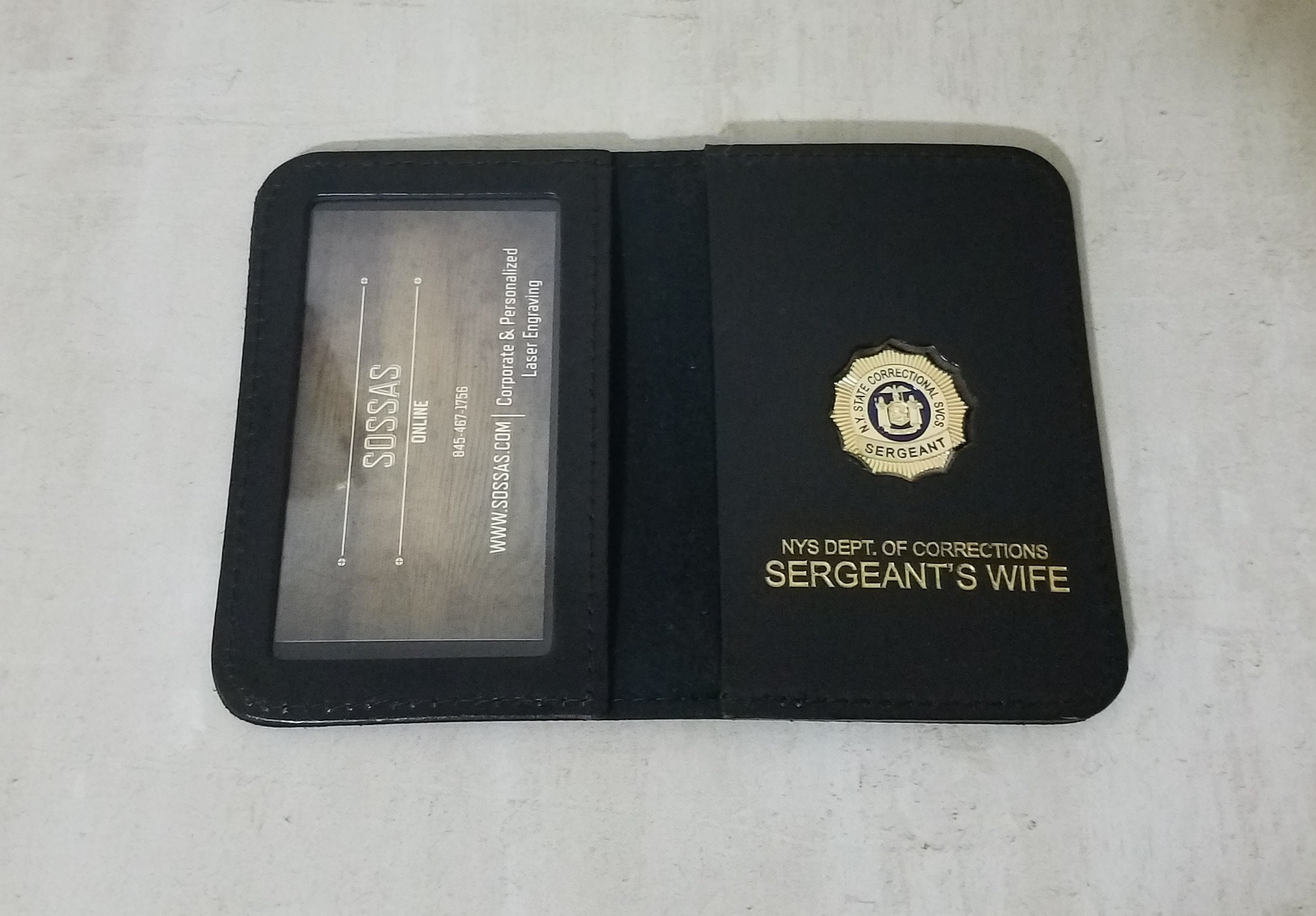 Mini Badge Included NYS Dept of Correctional Services Officer/'s Sister Wallet