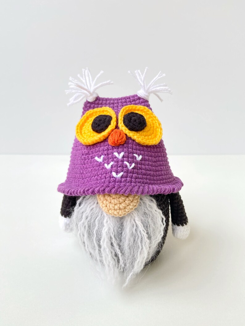 Halloween Gnome pattern Owl Gnome for decor crochet pattern Etsy