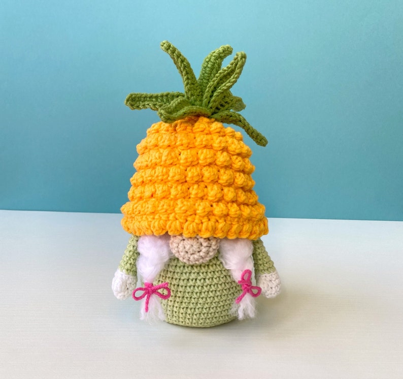 Crochet Pattern Ananas Gnome Summer Fruit Gnome funny image 0