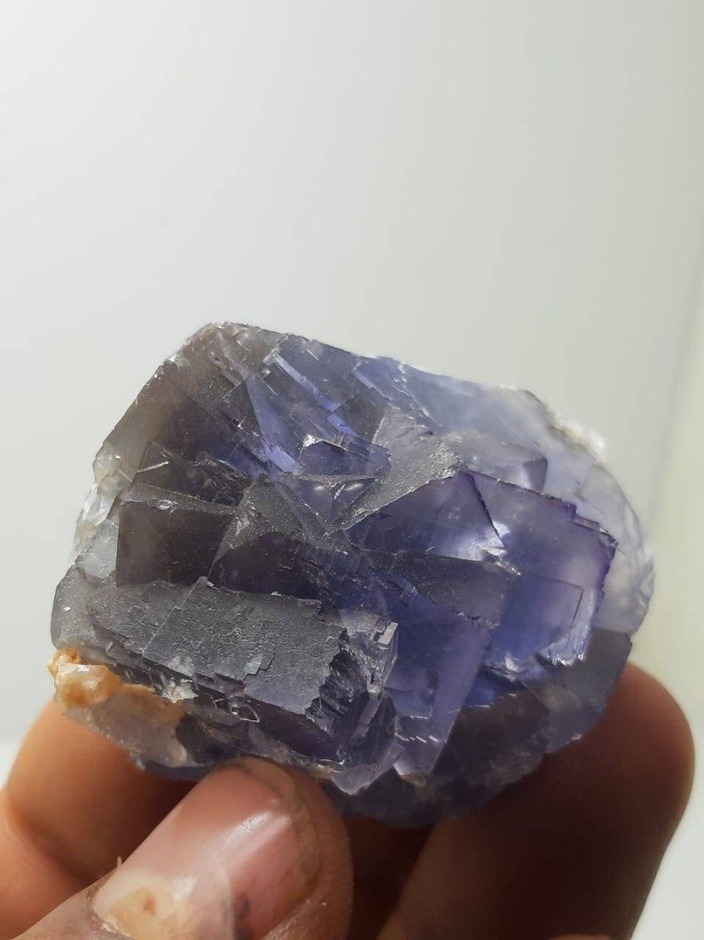 wooow  deep colour purple flourite Natural beautiful  Flourite with beautiful  quartz\u00a0 beautiful shinning natural colour