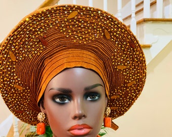 Asoke Auto Gele, African Headwrap, Nigerian Wedding Head  display picture 1