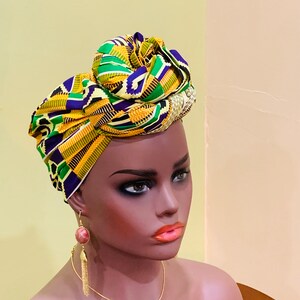 African Fabric Headwrap, African Fabric Neck Warmer, African Head Wrap, Ankara Fabric Earrings, African Fabric Accessories,  African Fashion