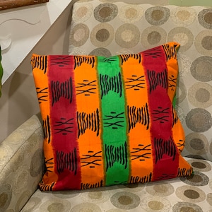 African Wax Print Pillow Cover, Accent Pillow Covers, Ankara Pillow Covers, Decorative Throw Pillow Cover, Vintage & Contemporary home decor