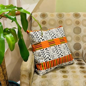African Wax Print Pillow Cover, Accent Pillow Covers, Ankara Pillow Covers, Decorative Throw Pillow Cover, Vintage & Contemporary home decor