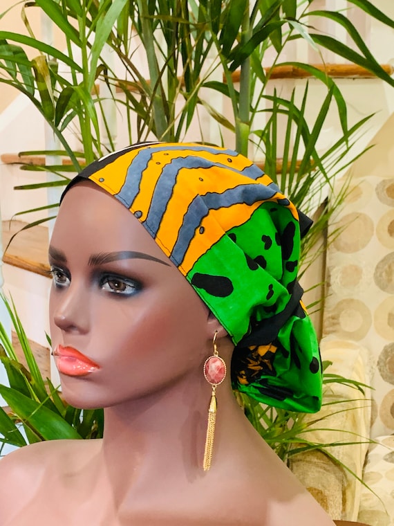 Satin Lined Scrub Hat, Ankara Scrub Hat, African Fabric Scrub Hat/Cap, Ankara Medical Scrub Cap, Nurse/Surgical Cap, Ponytail Scrub Hat