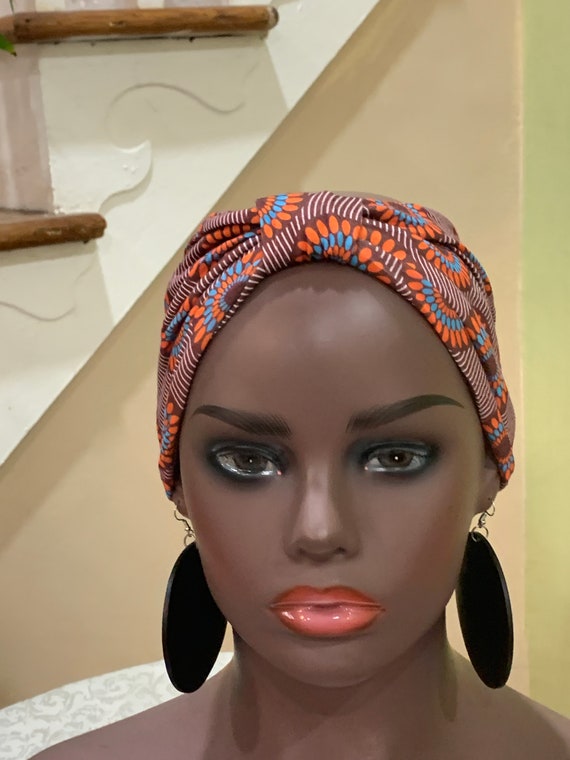 Pre-tied Turban Headband, Pre-tied Headwraps, Pre-tied Ankara Headwrap, Ready-to wear Boho Headwrap, Turban Headband with bow