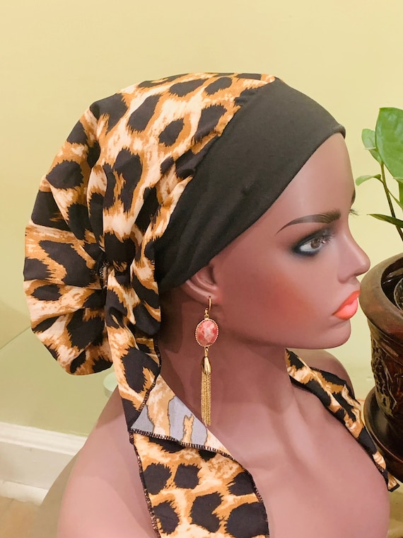 Pre-tied Turban, Women Pre-tied Headwraps, Pre-tied Stretch Headwrap, Chemo Cap, Alopecia Cap, Ready-to wear Yellow Headwrap, Knotted Turban