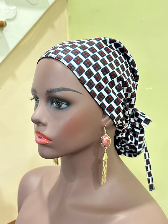 Satin Lined Scrub Hat, Ankara Scrub Hat, African Fabric Scrub Hat/Cap, Ankara Medical Scrub Cap, Nurse/Surgical Cap, Ponytail Scrub Hat