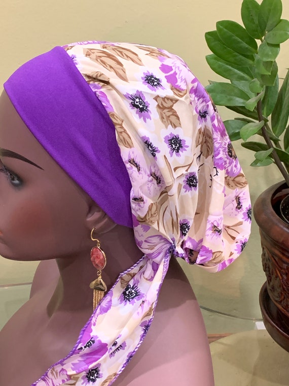 Pre-tied Turban, Women Pre-tied Headwraps, Pre-tied Stretch Headwrap, Chemo Cap, Alopecia Cap, Ready-to wear Yellow Headwrap, Knotted Turban