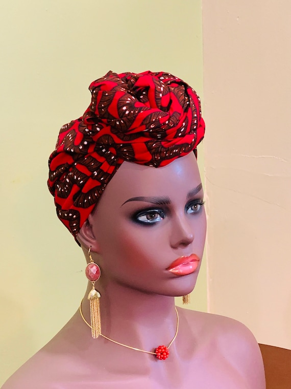 African Fabric Headwrap, African Fabric Neck Warmer, African Head Wrap, Ankara Fabric Earrings, African Fabric Accessories,  African Fashion