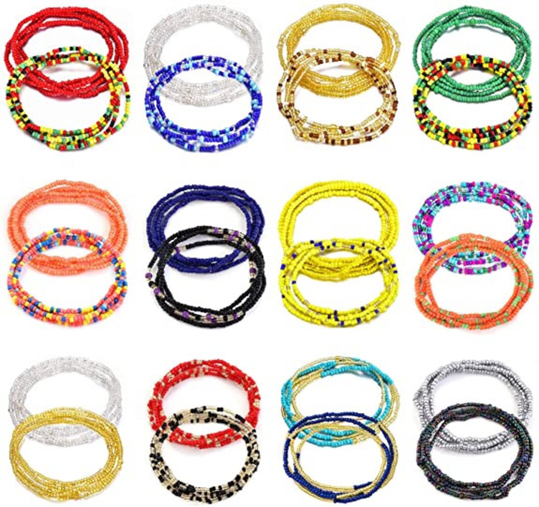 African Waist Beads Set, Nigerian Waist, Belly Beads, Body Jewelry