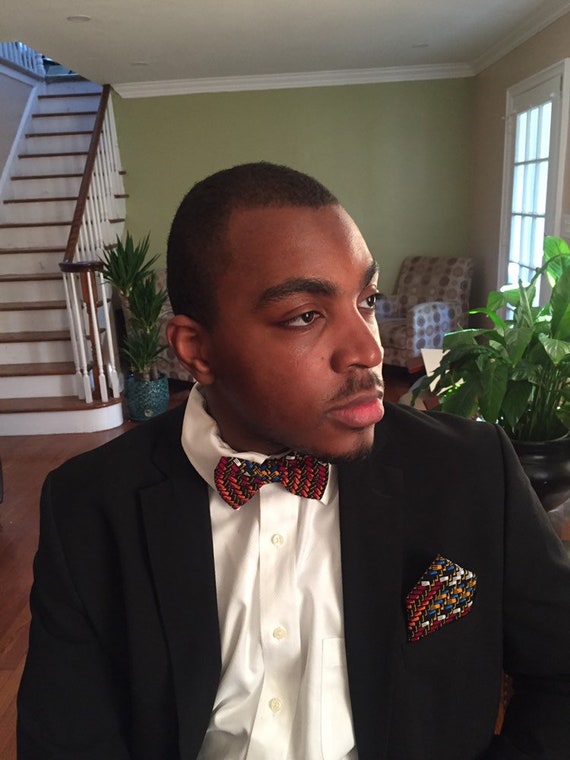 African Fabric Bow Tie, Men's Bow Tie, Ankara print Bowtie, Unisex bow Tie, Wedding Bow Tie, Groomsmen Gift, Dad Gift African Fashion Bowtie