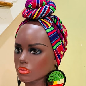 Pre-tied Turban: Stretchy Jersey Headwrap with Bun