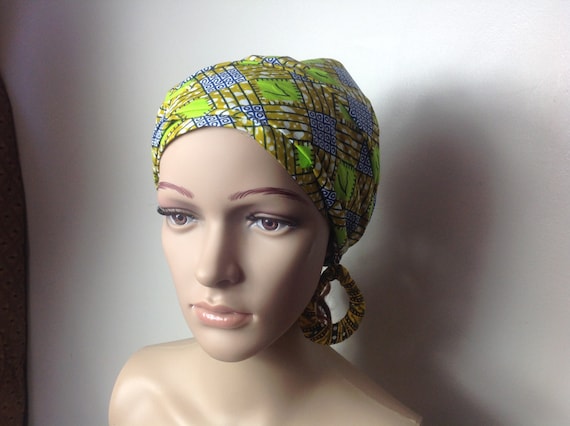 African Fabric Headwrap, African Head Wrap, Fabric Dangle Earrings, Ankara Fabric Earrings, African Jewelry, Ankara Earring, African Fashion