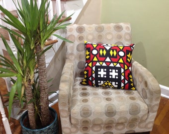 African Wax Print Pillow Cover, Accent Pillow Covers, Ankara Pillow Covers, Decorative Throw Pillow Cover, Vintage & Contemporary home decor
