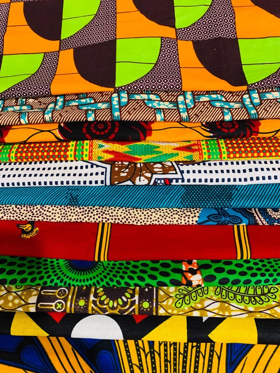 12 Fat Quarter Bundle, African fabric Fat Quarters, Africa print fabric, Ankara fabric, African Wax print Fabric, Quilting Fat Quarters