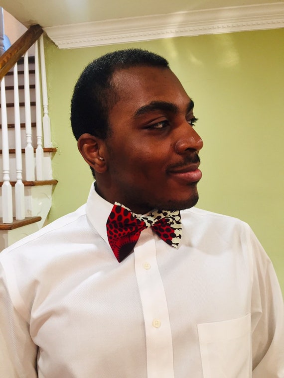 African Fabric Bow Tie, Black History Men's Bow Tie, Ankara print tie, groomsmen gifts, African wedding bow ties, Unisex bow Tie, Men Gifts