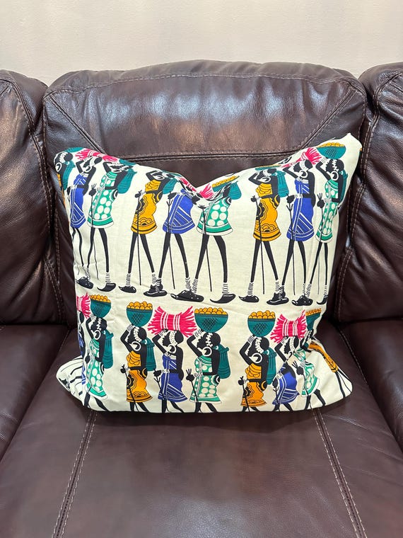 African Wax Print Pillow Cover, Accent Pillow Covers, Ankara Pillow Covers, Decorative Throw Pillow Cover, Vintage & Contemporary home decor