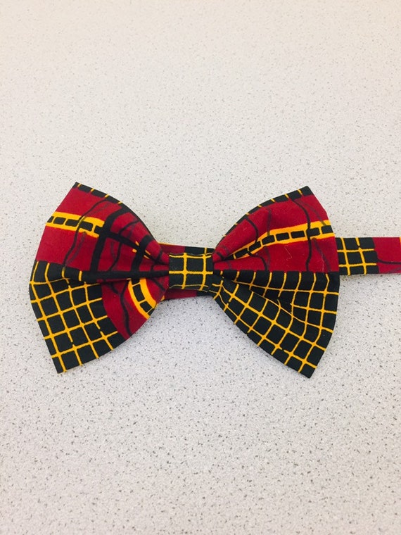 African Fabric Bow Tie, Black History Men's Bow Tie, Ankara print tie, groomsmen gifts, African wedding bow ties, Unisex bow Tie, Men Gifts