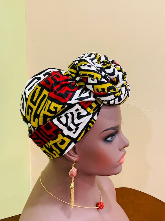 African Fabric Headwrap, African Fabric Neck Warmer, African Head Wrap, Ankara Fabric Earrings, African Fabric Accessories,  African Fashion